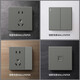 Simon (Simon) Switch Socket Socket Socket Air acondicionando Network de aire acondicionado de doble control Único Control USBC60 Fluorescente Gris Finco (10A) Condemo 10 unidades