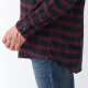 Muji MUJI men's flannel long-sleeved shirt ACB80C2A long-sleeved casual shirt dark red plaid L