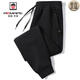 AEMAPE Apple Men's Casual Pants Autumn Thick Cotton Leggings Sweatpants Solid Color Loose Winter Thickened Velvet Men's Pants Black Leggings - Spring and Autumn Single Style 3XL Recommended 160-180Jin Jin is equal to 0.5 kg