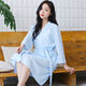 
NaiJIATU men's spring and summer thin nightgown for women's towel bathrobe plus size pajamas home clothes couple medium long short sleeve waffle charcoal grey men L 130-150Jin [Jin equals 0.5 kg]