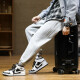Pantalones de Zhumoke Autumn and Winter, más pantalones engrosados ​​de terciopelo para pantalones casuales de otoño de otoño masculinos sueltos y versátiles de moda Wei Nine-Cropped Pants más gris de terciopelo (6189) XL (125-155Jin [Jin equivale a 0.5 kg])
