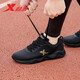 Xtep men's shoes for autumn leather sneakers for men in summer new men's waterproof casual shoes soft sole travel running shoes for men black gold 9737 42