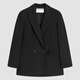 Lapel blazer women's casual simple top DDQ4XD5271 K40 black M