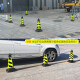 Quxing reflective road cone plastic square cone black and yellow twill universal special parking space cone bucket parking lot entrance no parking sign reflective roadblock warning column placeholder ice cream cone transportation facilities