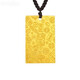 Weizhou 999 pure gold-plated silver gold auspicious words safe and sound brand pendant couple gift tag square brand solid pendant for men gold-plated silver pendant 10 grams about 1 gram gold