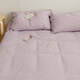 Ruiqin Solid Color 100 Pure Cotton Washed Cotton Bed Sheet Single Piece Cotton Internet Celebrity Bed Sheet Student Dormitory Single 2-piece Set RM Lilac 100 Pure Cotton Bed Sheet (Heavyweight) 120x230cm