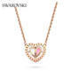 Swarovski GEMA half-hearted necklace for women, birthday gift for girlfriend, women 5653007