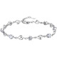 Fat Donglai same style platinum bracelet for women pt950 girls new popular 18k white gold diamond Love you white diamond + exquisite gift box + certificate included