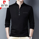 Camiseta de manga larga para hombres de ropa para hombres Pier Cardin para hombres para una camiseta de camisa de base de otoño e invernal de la base de otoño de otoño para hombres.
