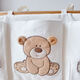 
Huilide pure cotton crib storage bag hanging bag baby bed head diaper diapers diapers diapers storage bags on the bed side of the bed treasure bear (pure cotton embroidery)