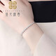 Platinum bracelet for women pt950 love platinum 950 heart-shaped simple bracelet as a gift for girlfriend (length 16+3cm)