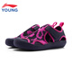 Li Ning Children's Shoes Sandals Children's Beach Shoes Camouflage Baotou Autumn Children's Sports Shoes -2 Fluorescent Princess Red/Tandal Black 35.5 US Size 4