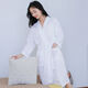 
NaiJIATU men's spring and summer thin nightgown for women's towel bathrobe plus size pajamas home clothes couple medium long short sleeve waffle charcoal grey men L 130-150Jin [Jin equals 0.5 kg]