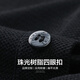 杉杉（FIRS）珠地网眼短袖T恤男2025夏季新款纯色商务舒适透气polo通勤衫727 黑色 S (165)
