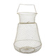 Folding wire fish protection basket net pocket fishing protection net for fish metal stainless steel wire fish cage braided Yuhu Yuyongji large diameter 35cm with missing rope