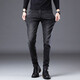 
Romon high-end jeans men's slim feet spring and autumn new Korean style stretch spring style men's casual long pants men's pants 1048 black regular size 32
