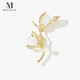 Mck golden magnolia brooch high-end women's corsage suit accessories Chinese Valentine's Day gift