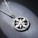 Misu PT950 platinum compass pendant for men. Platinum compass pendant can be rotated for birthdays. Weighs 5.4-5.6 grams + comes with leather cord.