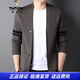 Old man's head sweater men with wool knitted cardigan spring new fashion Korean style men's trendy casual knitted sweater jacket HAZ-1228 brown L /170