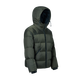 Jingjing Tokyo outdoor down jacket hooded three-proof bread short down jacket men's jacket Zongye Green L