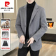 Pierre Cardin [fondo de groseza] 100% de lana Tweed de doble lana Cazón de lana de lana de lana Men's Short Autumn Winter Style Black [5821-100 lana] 170/84a [M-120Jin [Jin iguala 0.5 kg]]