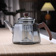 Fully high temperature resistant thickened glass steaming integrated teapot large capacity kettle side handle teapot household kettle Ash Babao steaming integrated teapot 1000ml