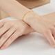 Zhou Shengsheng Gold Bracelet, Foot Gold Side-On Water Rippled Bracelet Birthday Gift 09240B Priced at 17 cm 3.6 grams