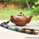 Handle piece wood rosewood carving handlebar Hu wood carving pendant mahogany teapot wooden hand play piece solid wood decoration piece text play happy eyebrow teapot
