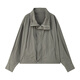
THE SEA LIFE Ou Hai Yisheng Sunscreen Jacket Women's 24 Summer lazy style casual lapel versatile fashionable sunscreen Y16823 Alfalfa Gray M