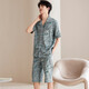 Yu Zhaolin (YUZHAOLIN) pajamas men's pure cotton summer shorts shorts 2025 new summer men's home clothing set large size for outside wear NSALM-LMSJ9227 3XL (recommended 175-195Jin [Jin equals 0.5 kg])