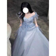 Remtin One-Shoulder Abendkleid für Frauen 2024 Neue leichte Luxus Nische Geburtstagsfeier 18-jährige Geschenkgeschenk Prinzessin Rock Fairy Bild Farbe m
