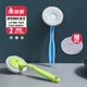 Meliya long-handled pot brush for household non-stick pots, specially used for wiping kitchen sinks and stoves, decontamination, not easy to stain oil, cleaning brush does not damage the pot (1 piece) 2 brush heads in total