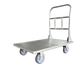
CLCEY custom steel plate trolley cart cart cart handle truck handle truck worker flatbed portable trailer folding heavy heavy objects 125*756 inch national standard nylon wheel silver super