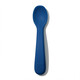 OXO Silicone Spoon Children's Eating Baby Learning to Eat Training Spoon Complementary Food Short Handle Small Soft Spoon Tableware Two Pack Navy Blue