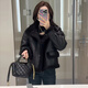 Pierre Cardin fur one-piece lamb plush thick coat for women 2025 autumn and winter new style Maillard short plush leather jacket coffee color M recommended 85-118Jin Jin is equal to less than 0.5 kg