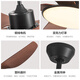 
Beautiful lamps and Guangdong Zhongshan lamps simple modern fan lamp restaurant chandeliers cream wood style dining room dining table fan chandeliers full spectrum 46-673A absorb black top dark wood grain leaves