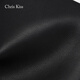 CHRIS KISS wallet men's genuine leather short chuck-layer cowhide wallet gift box high-end practical birthday gift for boyfriend and husband. First layer cowhide short black [counter gift box]