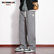 Dingfengbaoluo corduroy pants men's autumn casual pants American retro wide-leg loose large size HK9201 gray 3XL