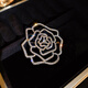 QUAMER Craft Camellia Flower Brooch Women's Design Niche Temperament Suit Pin 2024 Gold