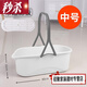 Xiaodeng Mop Pool Thickened Plastic Mop Pool Household Simple Washing Mop Pool Mop Pool with Underwater Drainage HFH Medium - Single Barrel + Filter Plate (White)
