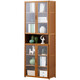 Trojan simple floor-to-ceiling bookcase desktop office study bookshelf storage cabinet home bedroom storage living room combination storage rack transparent door 60cm long - seven layers (four doors)