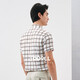 Jodoll Jodoll Business Casual Stretch Comfort Kurzarm Shirt Herren Trendy Fashion Stud-Button-Kleidung kariertes Hemd weiß 43