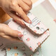 Maiweini-Kartenbeutel für Frauen Ins Koreanische Kapazität Multi-Kartenposition süße Persönlichkeit kleiner Anti-Demagnetisierungskartenhalter Exquisit High-End Pink Fruit Rabbit [20 Karten + multifunktionale Position] 22 Stücke