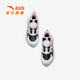 ANTA Children's Cotton Shoes Girls' Shoes 2025 Winter Plus Velvet Warm Knob Button Leather Top 4.0 Snow Cotton Boots Black/Anta White/Gray Purple-3 28