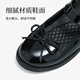 Terranis meta children's shoes spring new medium and large children's black leather shoes girls performance single shoes bow princess etiquette shoes black 32 inner length 21cm suitable for feet 20.0