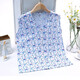 AB Unterwäsche Frauen purer Baumwollpyjamas Sommer ärmellose Sweatshirt mittleren Alters und ältere Mütter gedruckt V-Ausschnitt Strickjacke T-Shirt S724 Bud L (160/90)