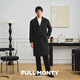 Full Monty [Trench Double-face Whisk] Cabinement en laine Business pour hommes et veste décontractée en laine à double poitrine mi-longueur gris foncé 50004 44