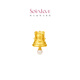 
Chow Tai Fook SOINLOVE Treasure Girl Snowball Bell Bow Golden Pearl Transport Bead VR1591