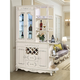 
Huanbao Laoshu European style entrance entrance door entrance partition cabinet wine cabinet screen shoe cabinet integrated double-sided room hall cabinet decoration cabinet white 695 ivory white 0.9 meters