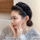Chunla Spring and Summer Twist Hair Bundle High Skull Headband Women's Outerwear Temperament Face Wash Press Hairpin Headband Hair Accessories A335-2 Black No Mistake B04-303